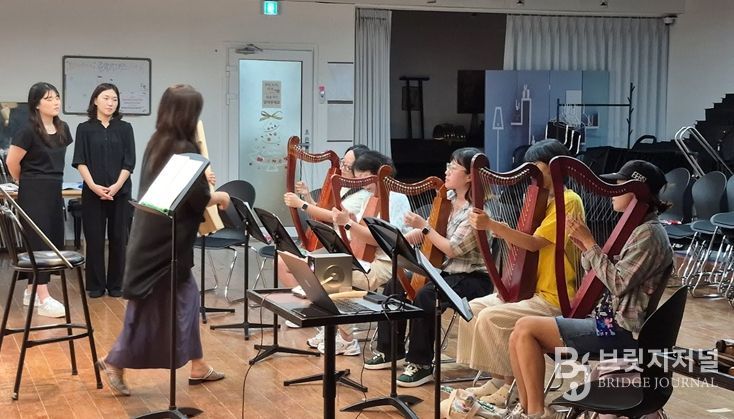 지난해 청년 문화존에서 진행한 ‘우리누리아트’의 하프연주 활동 모습