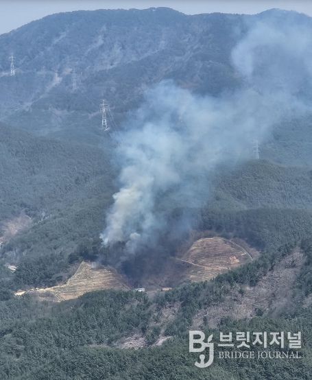 진주시 명석면 외율리 산불