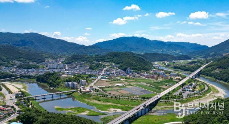 산청군 산청읍 전경.