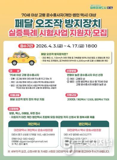 고령 운전자 급발진 사고 예방 나선다