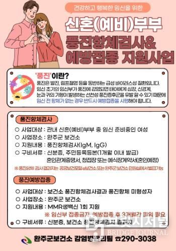 신혼부부풍진항체검사접종지원