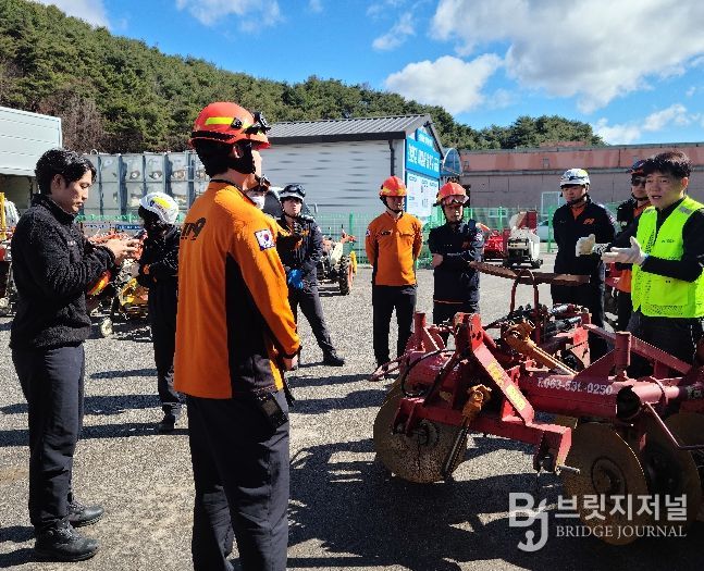 소방대원 대상 농업기계 사고 대응 교육