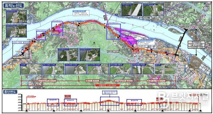 국지도88호선 강하~강상 최적노선도