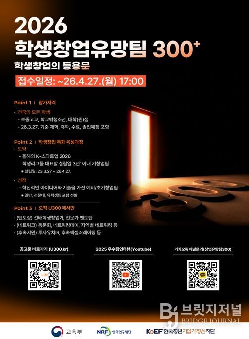 2026 학생 창업유망팀 300+ 포스터
