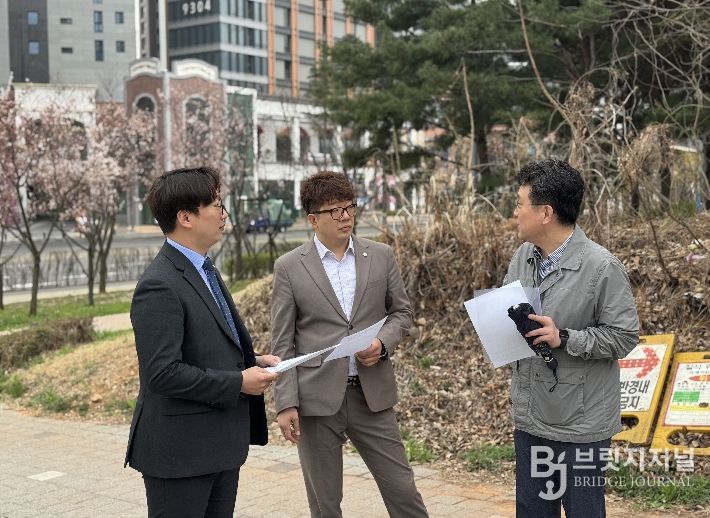 송승환 서구의장, 모경종 국회의원과 함께 아라역 교통체증 해소 위한 현장 점검 나서